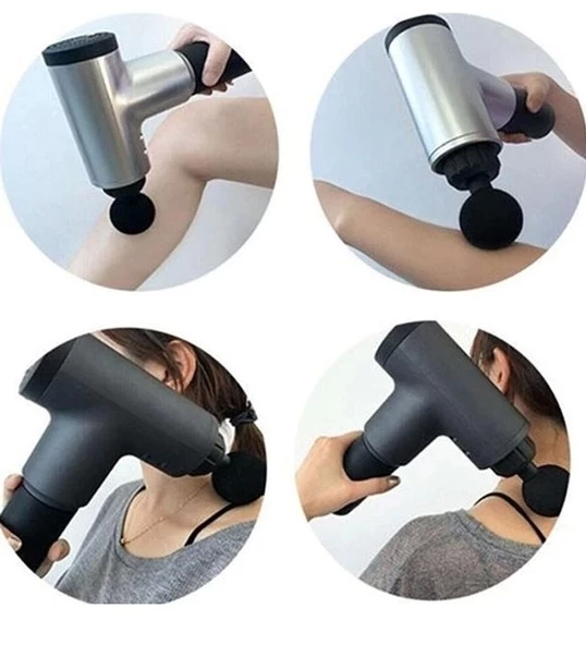 Darbeli Titreşimliaparatlı Masaj Aleti Kas Rahatlatıcı 4 Başlıklı Şarjlı Göbek Eritme Cihazı Zayıflama Ve Selülit Giderm - 2