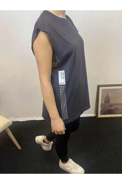 Kadın Bisiklet Yaka Regular Fit Tokyo Baskılı Tişort SPR24ATK345 - 9