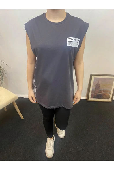 Kadın Bisiklet Yaka Regular Fit Tokyo Baskılı Tişort SPR24ATK345 - 7