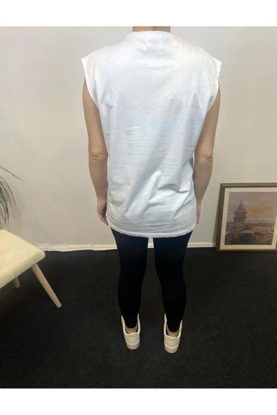 Kadın Bisiklet Yaka Regular Fit Californıa Baskılı Tişort SPR24ATK343 - 7