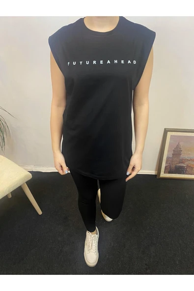 Kadın Bisiklet Yaka Regular Fit Baskılı Tişort SPR24ATk344 - 6