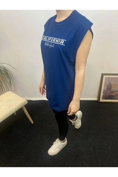 Kadın Bisiklet Yaka Regular Fit Californıa Baskılı Tişort SPR24ATK343 - 4