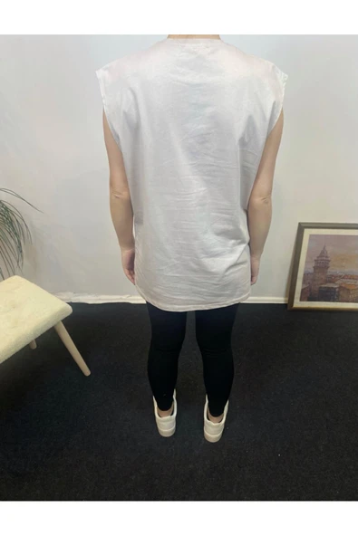 Kadın Bisiklet Yaka Regular Fit Baskılı Tişort SPR24ATk344 - 5