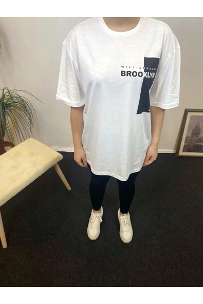 Kadın Bisiklet Yaka W.Brooklyn Baskılı Tişort SPR21YK21 - 6