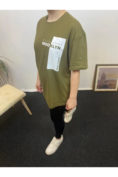 Kadın Bisiklet Yaka W.Brooklyn Baskılı Tişort SPR21YK21 - 4