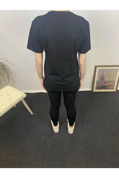 Kadın Bisiklet Yaka Brooklyn Baskılı Tişort SPR24TSK266 - 2