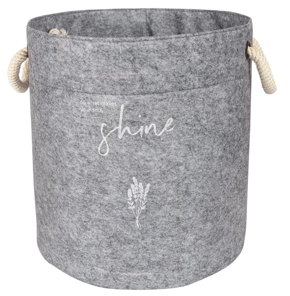 Kulplu Yuvarlak Düzenleyici Çok Amaçlı Kolay Taşınabilen Organizer Keçe Sepet (maxi) 03655 - 6