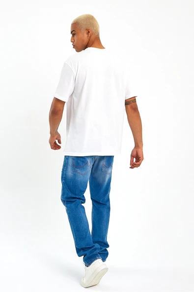 Süperlife Erkek Bisiklet Yaka Regular Fit Baskılı Tişort SPR23ts302 - 7