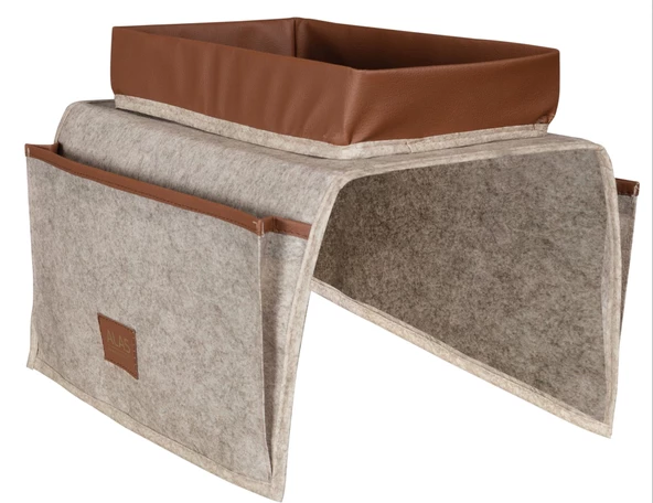 Çok Amaçlı Deri Şeritli Cepli Koltuk Kenarı Düzenleyici 03938 - 4