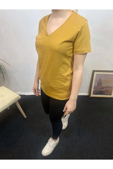 Kadın V Yaka Tişort SPR24tsk246 - 6