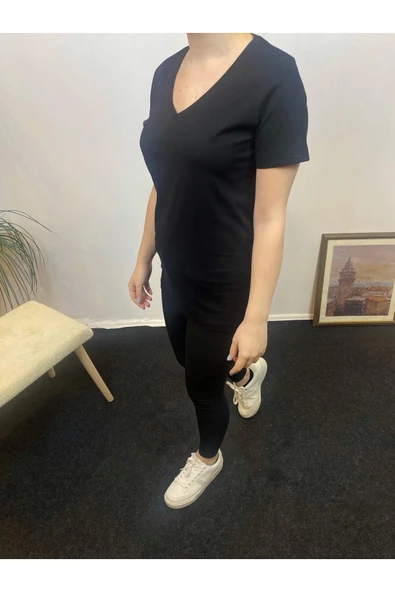 Kadın V Yaka Tişort SPR24tsk246 - 4