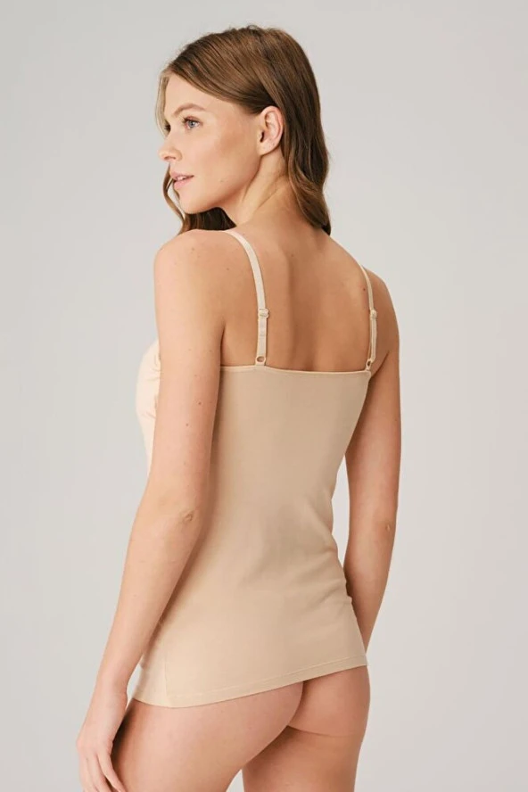 Kadın Beyaz Modal Pamuklu Lohusa Önden Açılan Süngerli Cup'Lu Emzirme Atleti - 3