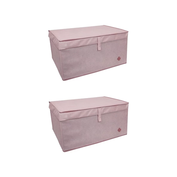 Düzenleyici Kutu Organizer Cırtlı Saklama Hurç Maxi Boy 30cm X 40cm X 50cm (5 Adet) - 2