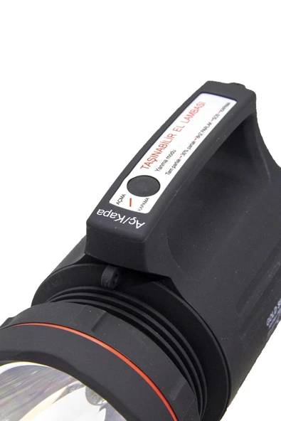 Gs-8006 Parlak Ledli Taşınabilir Şarj Edilebilir El Feneri 15w - 5