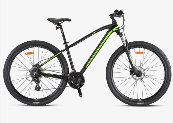 Kron XC 150 HD 27.5" Jant 17' Kadro 24 Vites Dağ Bisikleti Mat Siyah Neon Sarı Füme