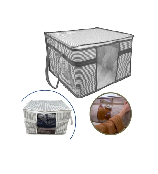 Mini Boy Pencereli Hurç Çok Amaçlı Düzenleyici Saklama Kutusu 40x30x45 Cm (5 Adet) - 3