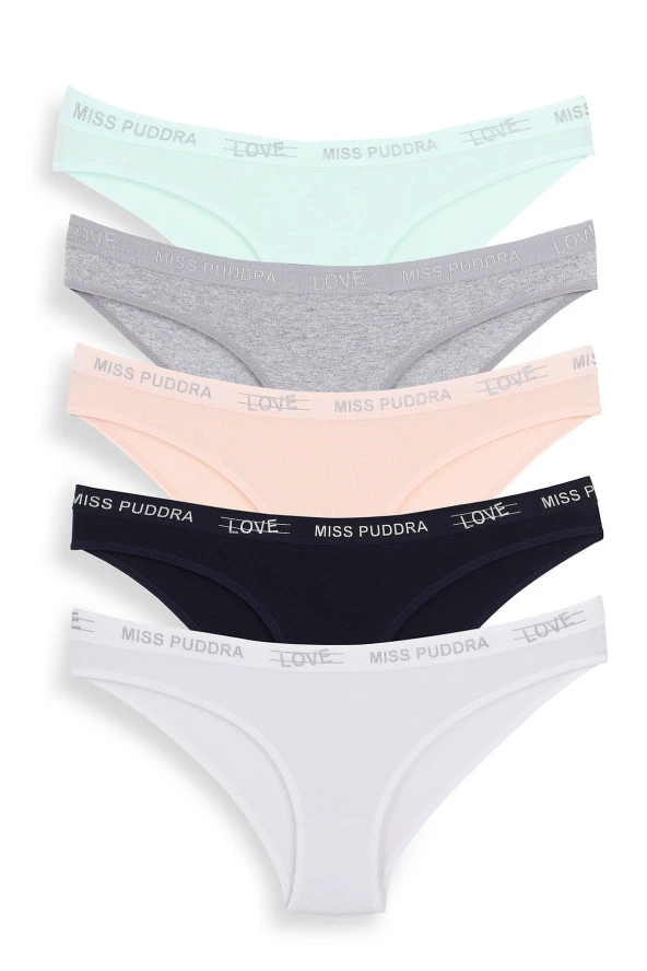 Kadın Karışık Renk 5'li Kutu Love Bikini Külot - 2