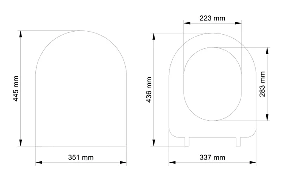 Gala Slim Model Yavaş Kapanan Amortisörlü Klozet Kapağı Ultra İnce Tasarım - 2