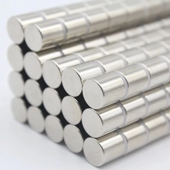 N35 4x4mm Neodyum Mıknatıs 500 Adet, Yuvarlak, Nikel Kaplamalı Kaliteli Ve Dayanıklı Ürün - 3