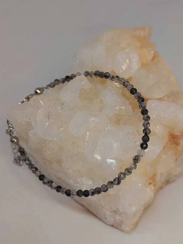 Rutil Kuvars Taşı 2mm Bileklik (45458) ürün görseli