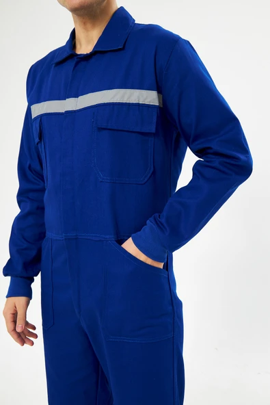 Tulum Bütün %100 Pamuk Reflektörlü Sax Mavi - 5