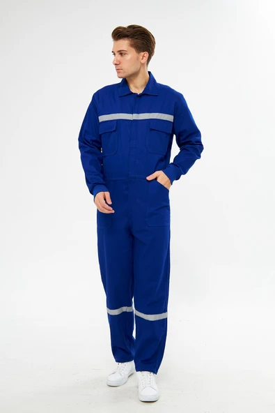 Tulum Bütün %100 Pamuk Reflektörlü Sax Mavi - Resim 2