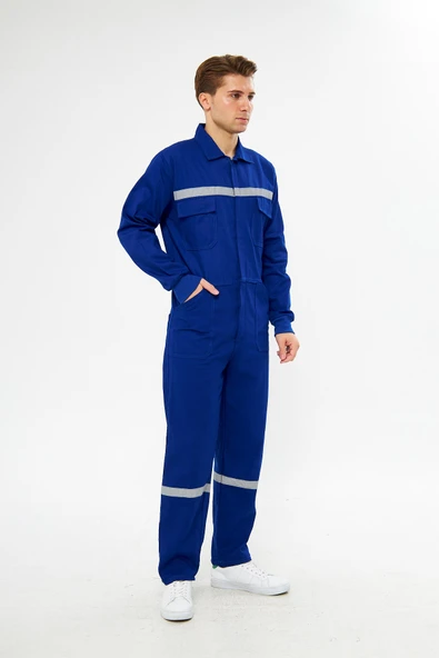 Tulum Bütün %100 Pamuk Reflektörlü Sax Mavi - Resim 4