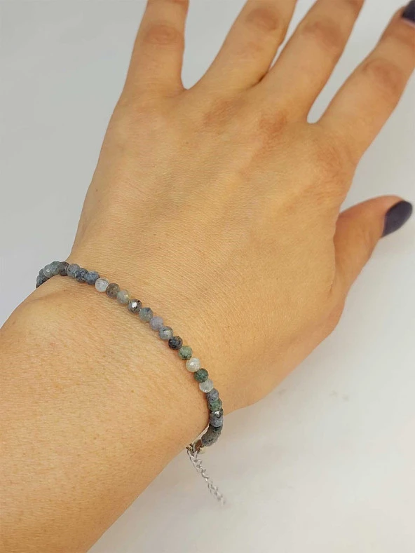 Su Safiri (İyolit) Taşı 3.5mm Bileklik (45400) - Resim 4