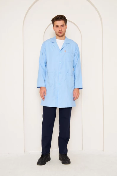 Öğretmen Önlüğü Alpaka Bay Açık Mavi ürün görseli