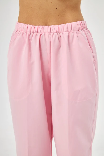 Orange Safety V Yaka Treecotton Pembe Hemşire Takım - 11