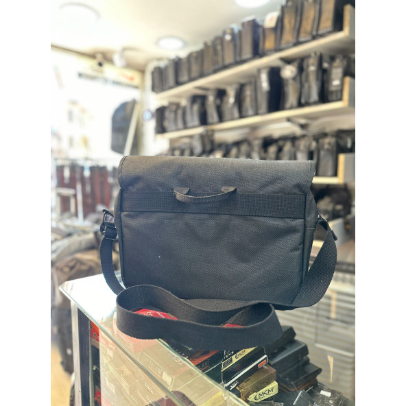 BAGSLAB Siyah Keten Kumaş El Ve Omuz Çantası-1042 - 4