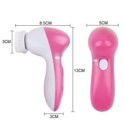 Pilli Yüz Cilt Temizleme Cihazı Siyah Nokta Peeling Fırça Seti Vücut Yüz Bakımı Masaj Aleti - 8