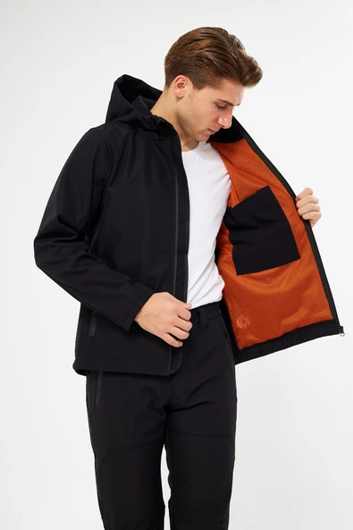 Orange Safety Siyah Softshell Mont Ceket ve Pantolon Takım - 3
