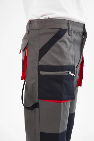 Orange Safety Gri Harman Karışımı Pantolon - Resim 4