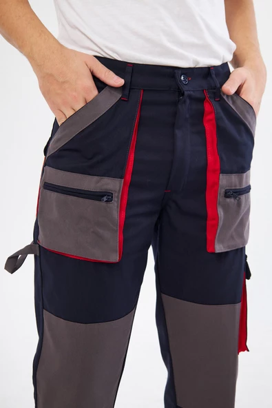 Orange Safety Lacivert Harman Karışımı Pantolon - Resim 6