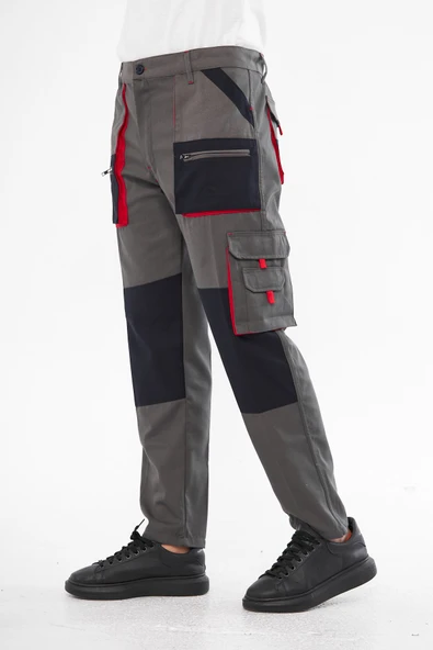 Orange Safety Gri Harman Karışımı Pantolon - Resim 2