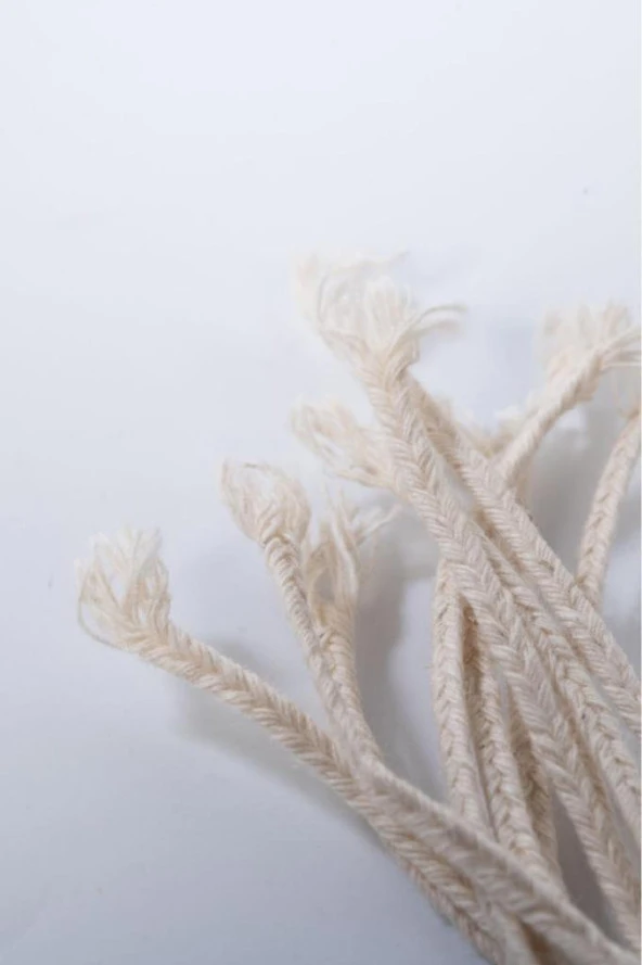 Pamuk İp Fitil No:12 + Yapışkanlı Sehpa - 20 Adet ( 15cm boy ) - Resim 5