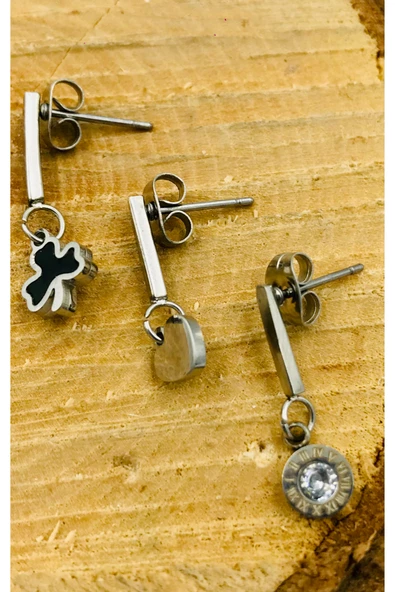 Figürlü Çelik Küpe