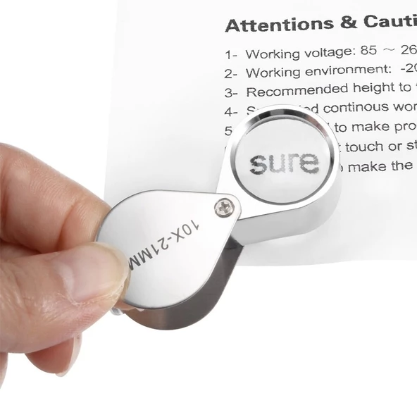 Nikula 10x21 Full Çelik Kaplı Büyüteç Lüp - 2