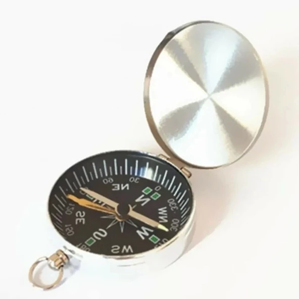 Nikula-mini Taşınabilir Kapaklı Cep Saati Model Alüminyum İğne Kılıtlı Pusula G45-1 - 3