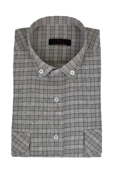 Erkek Klasik Çift Cep Kapaklı Uzun Kol Gömlek BGL-ST03559 - Resim 2