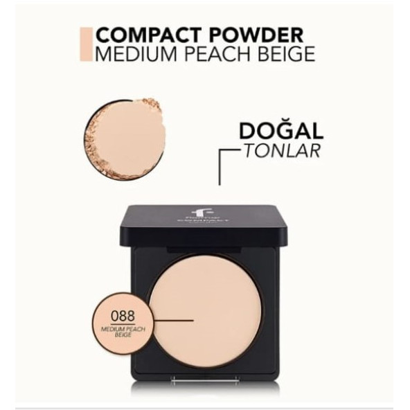 Flormar Compact Powder Pudra 088 Medium Peach Beige - 3