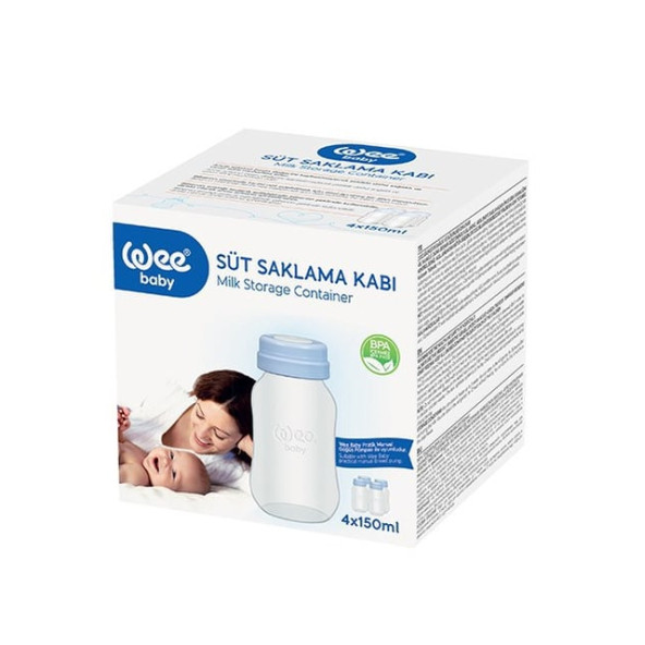 Wee Baby Süt Saklama Kabı 4x150 ML