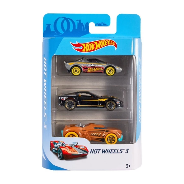 K5904 Hot Wheels 3'lü Araba Seti - 1 Adet Stokta Olan Gönderilir