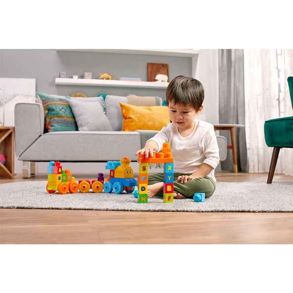 FWK22 Mega™ Bloks, Müzikli Alfabe Treni, 50 parça, +1 yaş - 4