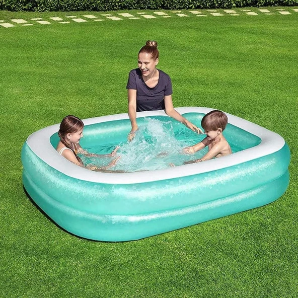 Bestway Büyük Dikdörtgen Aile Havuzu 201x150x51cm