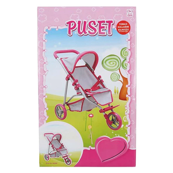 Sunman 3 Tekerlekli Pembe Gri Puset - 2