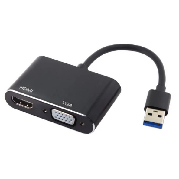 USB 3.0 VGA to HDMİ Görüntü Aktarım Adaptör Çevirici