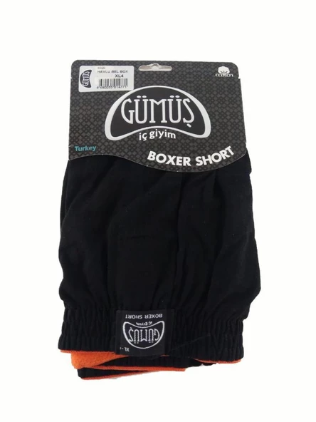 3 lü Paket Gümüş Erkek Penye Boxer Düz Renk Pamuklu Erkek Boxer 4020 - 3