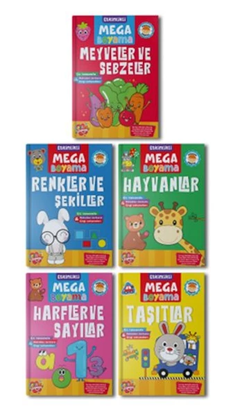 Etkinlikli Mega Boyama Serisi - 5 Kitap Takım